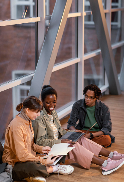 Students learning together